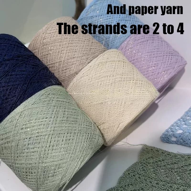 11 Colors Colorful 2-3 Shares High Quality Paper Yarn Filament Paragraph 250g/500g DIY Hat Sweater Handmade Weaving Paper Yarn