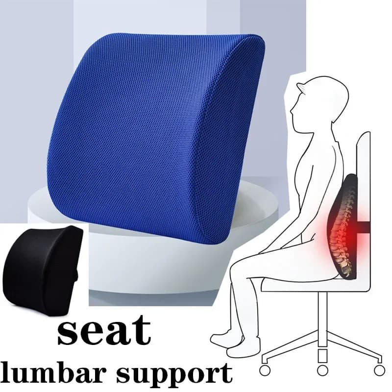 Sedile dell'ufficio supporto lombare Memory Sponge cuscino lombare cuscino per auto a rimbalzo lento allevia il dolore alla schiena basso cuscino lombare traspirante
