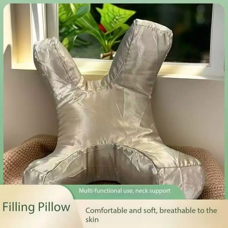 Cuscino per Massaggio Facciale Ultra Morbido, Cuscino per Dormire Confortevole, Anti-Rughe, Massaggio Collo, per Viaggi e Aereo