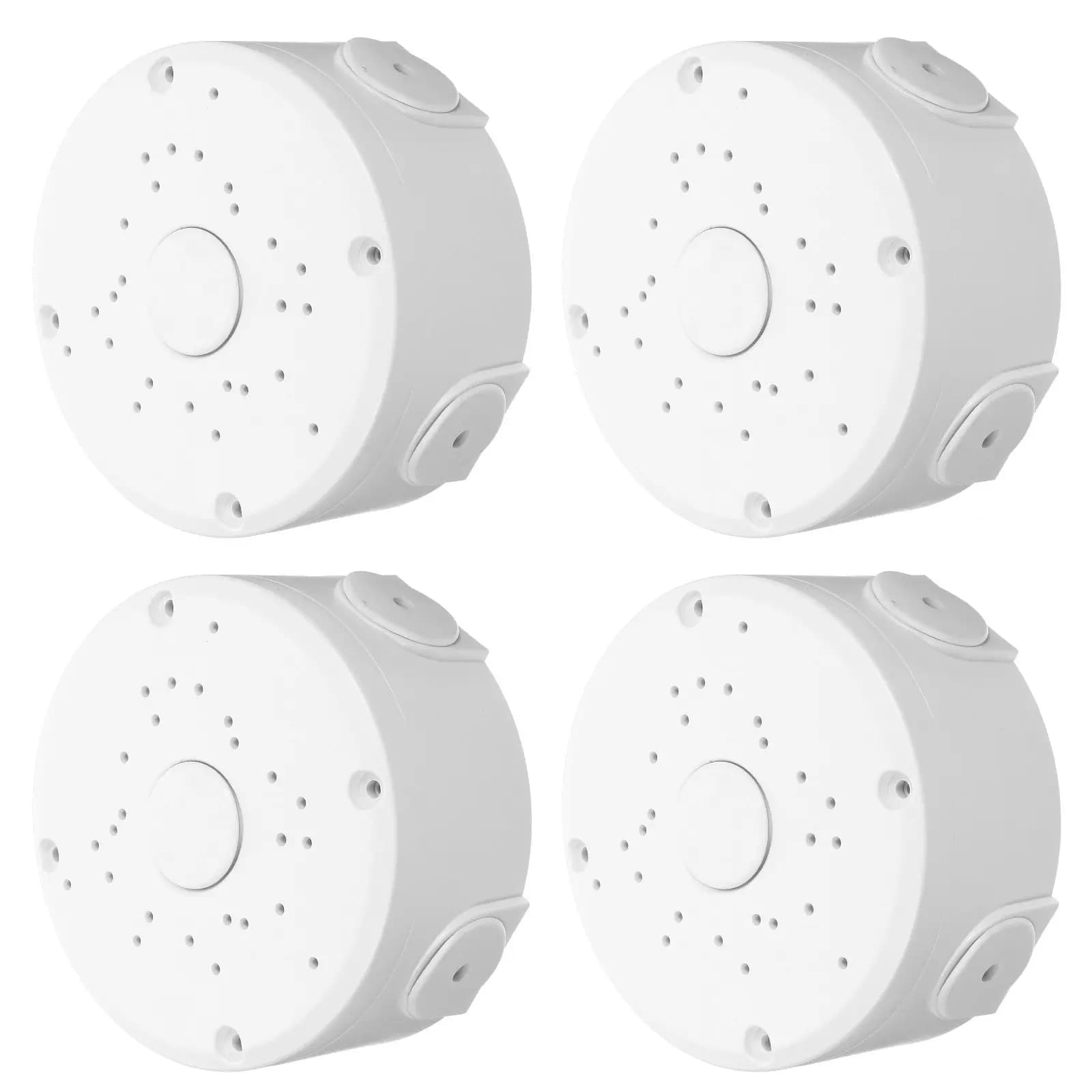 4Pcs Dome Camera Junction Box Plastic Outdoor Security Camera Holder Waterproof Electrical Connection Box Cord Protector