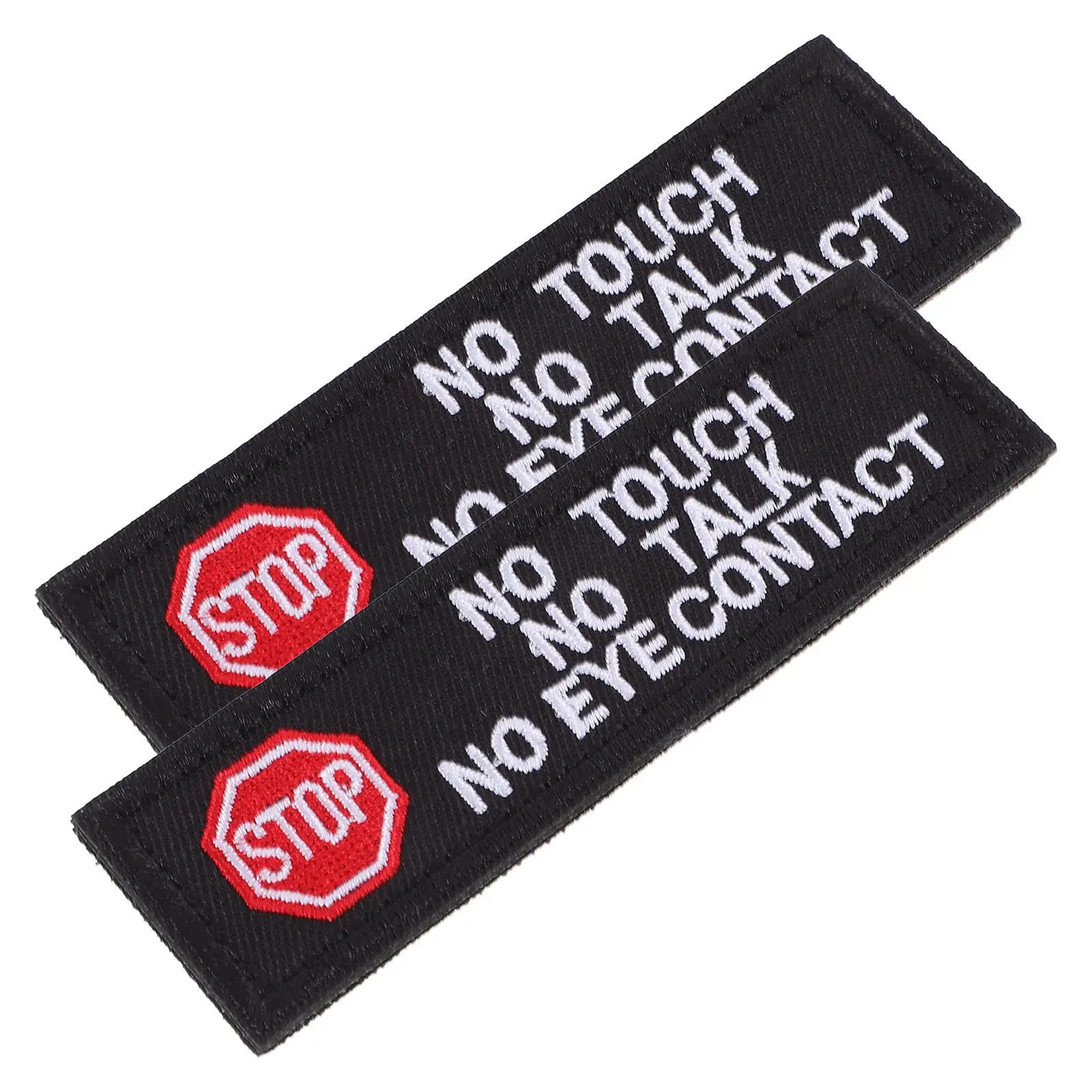 2 Pezzi Toppe Ricamate per Cani 'Non Lasciarvi Avvicidare', Identificatore per Imbracatura, Patch 'Non Lasciarvi Avvicidare' per Gilet