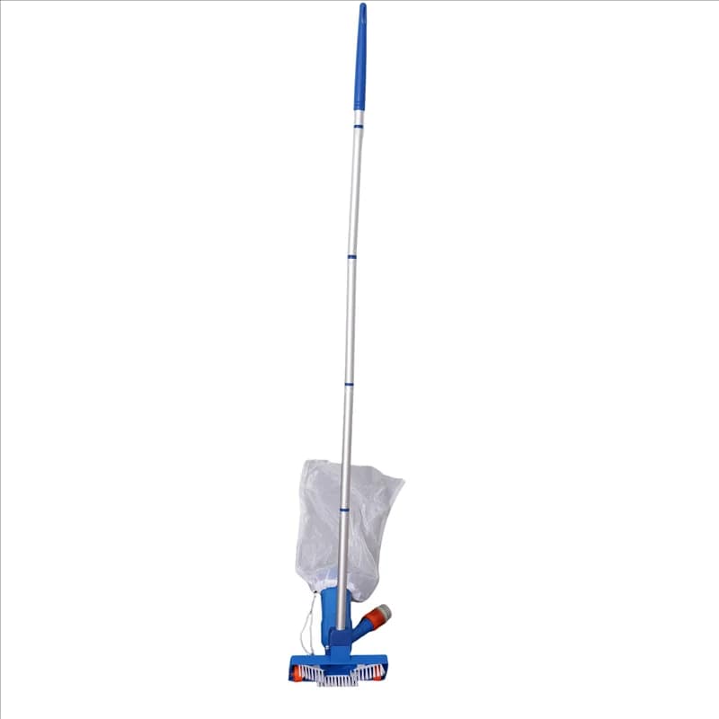 【RECOMENDAR】Set di detergenti subacquei a getto per aspirapolvere per piscina con spazzola e asta, attacco per tubo da giardino blu