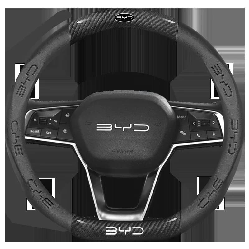 Carbon fiber anti-slip leather cover for BYD Act 3 Seal Tang F3 E6 Yuan Song Plus EV F0 Qin Han Dolphin