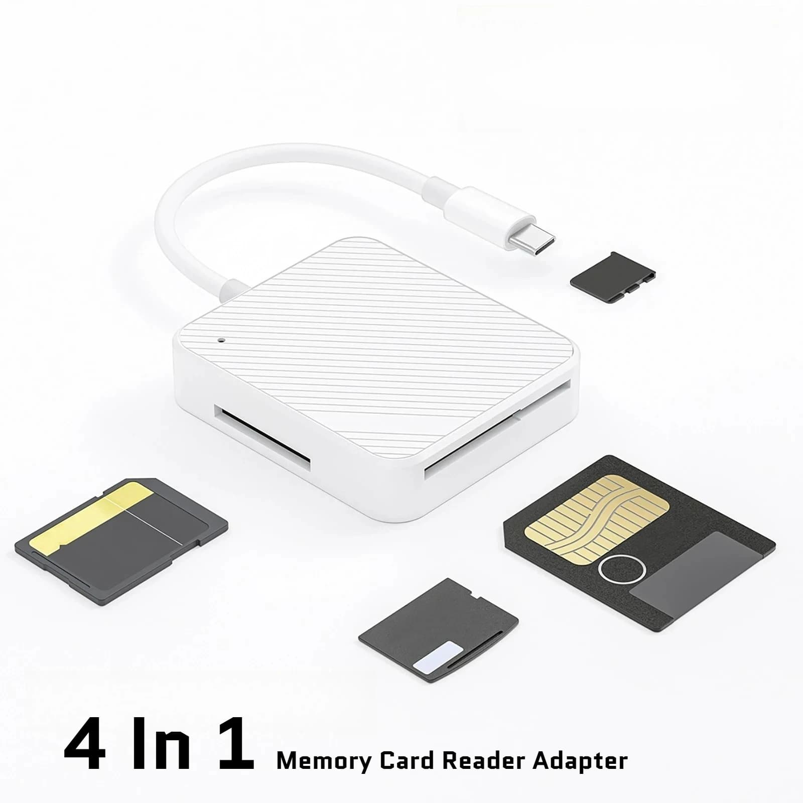 Lettore di Schede di Memoria USB-C OTG 4 in 1 Adattatore Smart Media SD M2 SM XD per Accessori Telefoni Cellulari Android