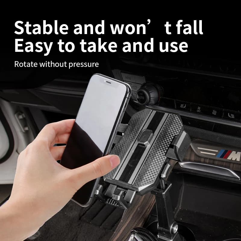Supporto per telefono da auto aggiornato ​ ​ – 360 ° Supporto universale regolabile per auto, adatto a tutti i telefoni da 4-7 pollici, per auto, golf cart e supporti per cellulari.