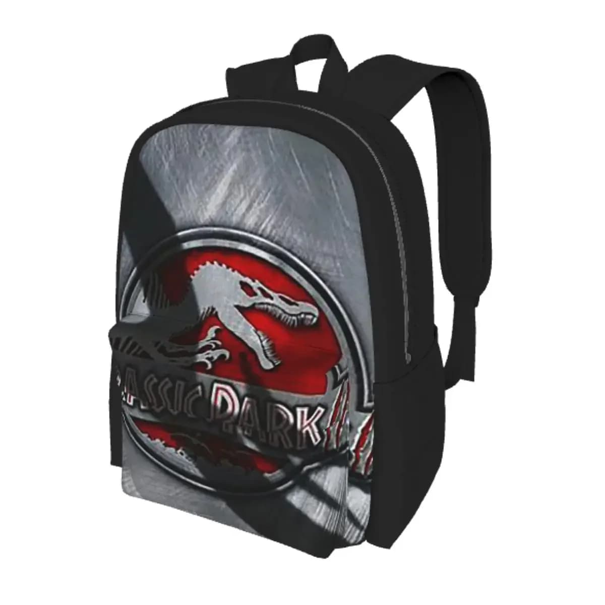 Jurassic Park Dinosaur Print Student Backpack School Bag Hiking Travel Daypack for Men Women Bookbag Shoulder Bags