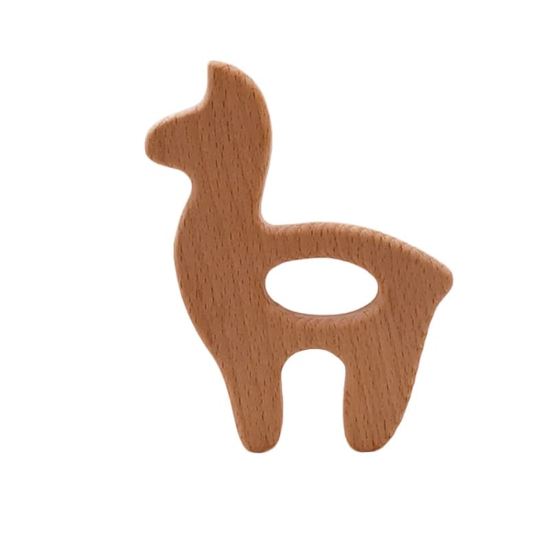 ABCPICK 10 pz Animale Del Bambino Faggio Naturale Dentizione Massaggiagengive In Legno Roditore Cervo Piccola Asta Ciondolo Per Il FAI DA TE Ciuccio Catena Prodotti