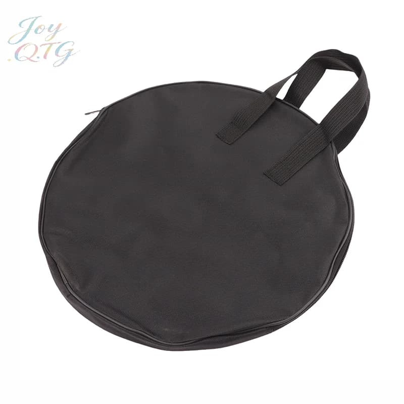 Portable Black Oxford Cloth Dumb Drum Pad Bag With Handle For 10 / 12 Inch Drum Storage Bag With Zipper Drums Practice Pad Case