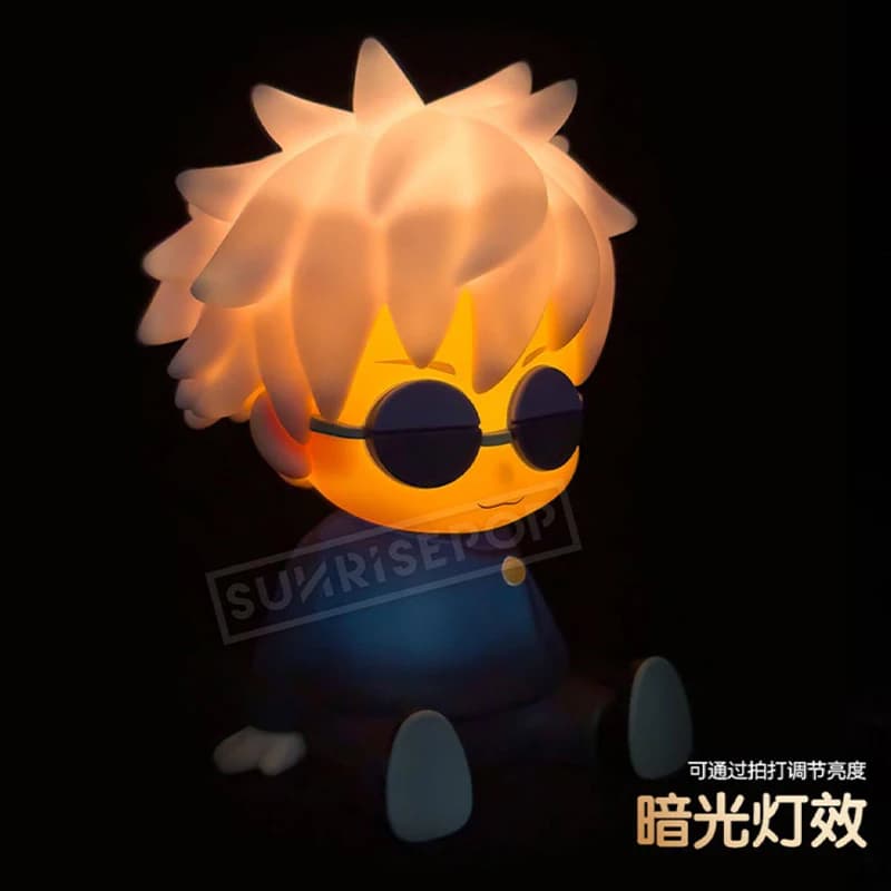 Jujutsu Kaisen Gojo Satoru Tap Light Night Eye Caring Silicone Bedside Lamp Bedroom Decor Anime Peripheral Action Figure Toys