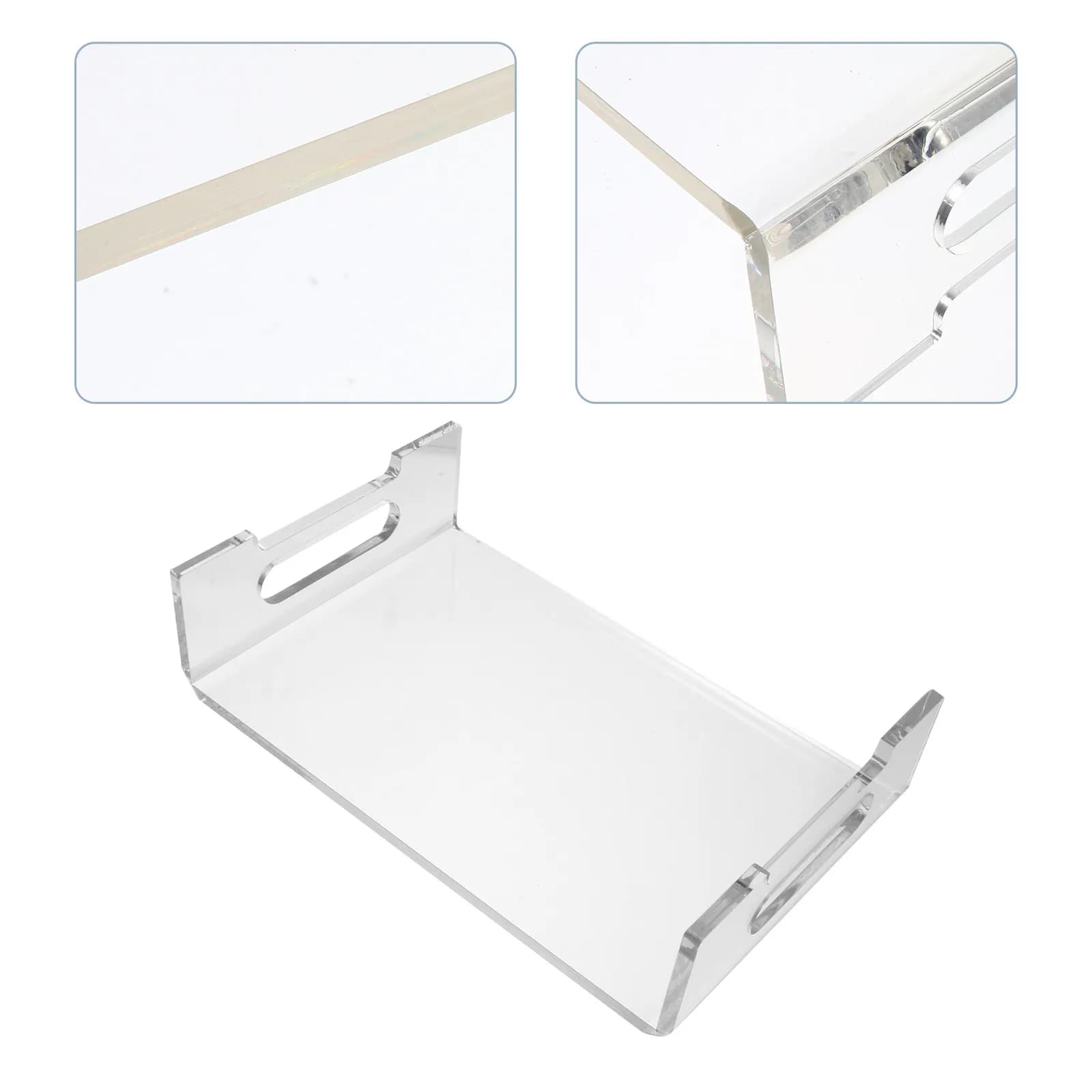 Supporto per Monitor in Acrilico Premium, Rialzo Ergonomico Regolabile in Altezza per Laptop e Schermo, per Ufficio, Casa e Studio