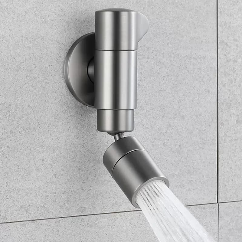 Mop rubinetto per piscina rubinetto per esterni rubinetto per lavabo da bagno rubinetto per lavabo a parete in ottone grigio cromato rotazione Mini lavabo rubinetto per bagno