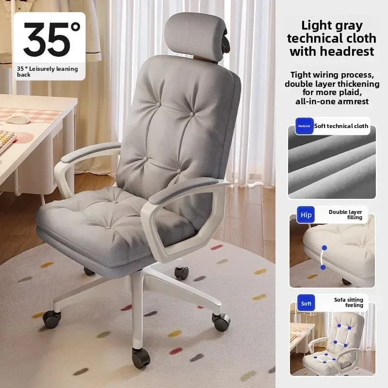 Multi-functional Durable Gaming Chair Home Computer Chair Bedroom Makeup Study Office Sofa Chair Rotating Reclining Office Chair