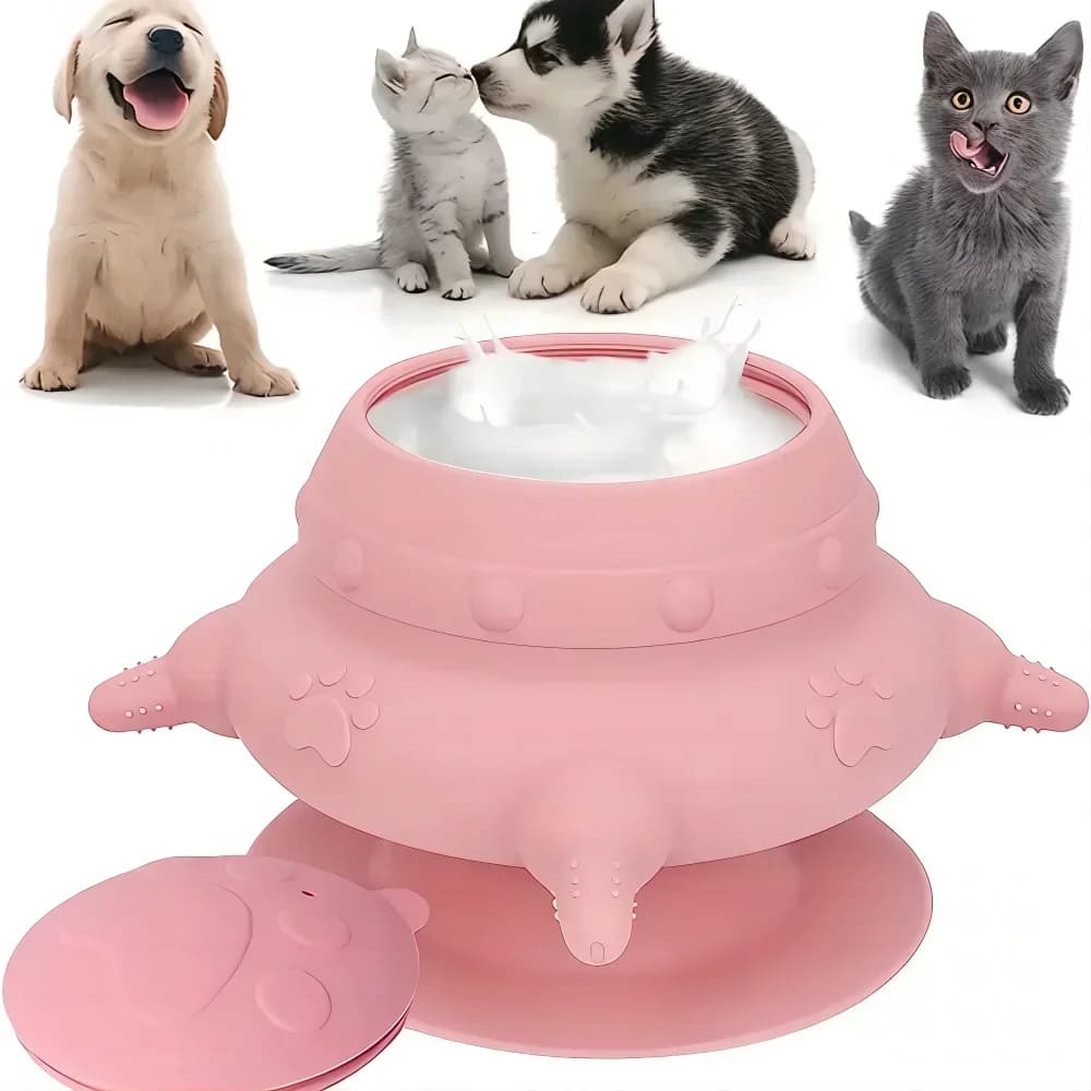 Mangiatoia per il seno in silicone per animali domestici, mangiatoia multifunzionale per ciuccio per animali domestici, biberon per cuccioli, contenitore per alimenti per gattini, cani e gatti