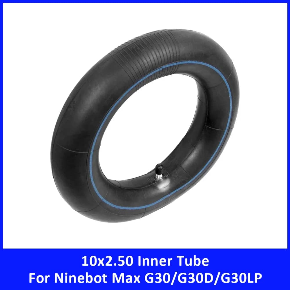 Camera d'Aria 10 Pollici 10x2.50 per Ninebot Max G30 G30D G30LP 60/70-6.5, Pneumatico Interno Antiscivolo in Gomma, Accessori per Monopattino Elettrico