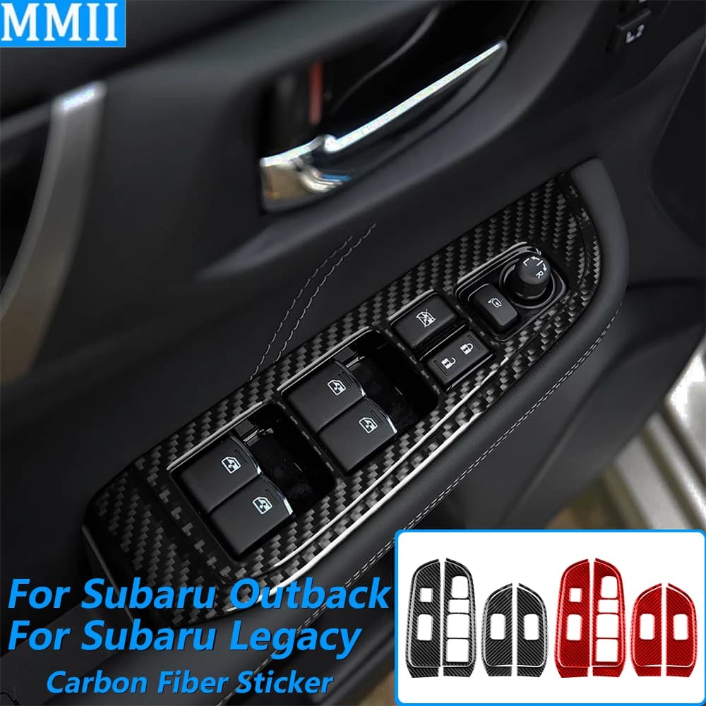 Per Subaru Outback Legacy 2015-2017, Copertura in Fibra di Carbonio per Pannello di Controllo Alzacristalli, Accessori Auto, Decorazione Adesiva