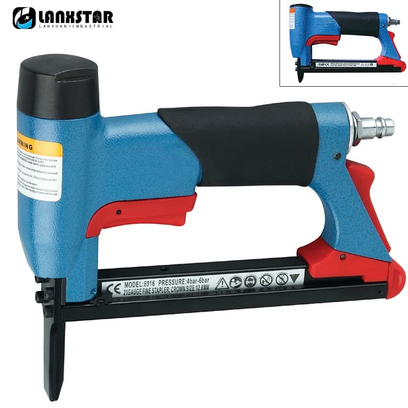 Chiodatrice pneumatica per cucitrice ad aria pistola per cucitrice ad aria a filo sottile a naso lungo 8016 pistola per graffette per chiodi a striscia pneumatica di tipo Utype per mobili