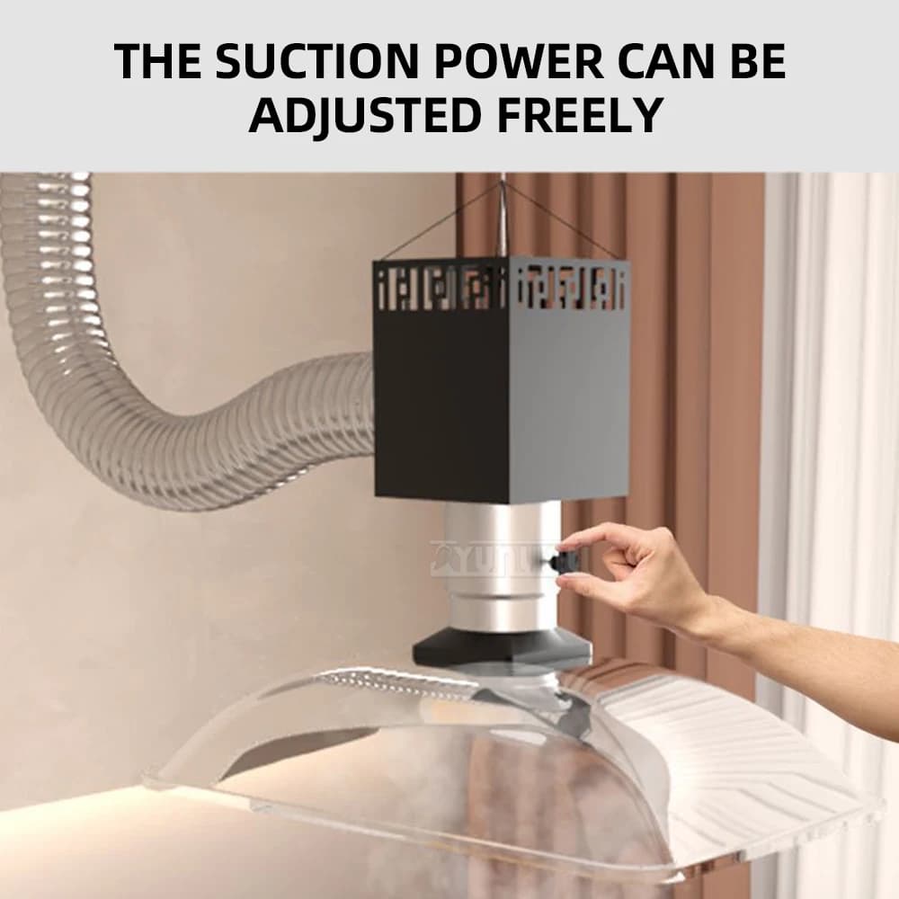Portable Kitchen Exhaust System Telescopic Mobile Smoke Purifier with 150P Fan Hood Smoke Odor Control