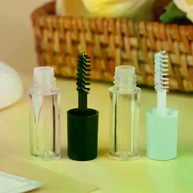 1.2ml 3PCS Empty Mascara Tube With Eyelash Wand Eyelash Cream Growth Solution Container Refillable Bottle Trial Packaging DIY