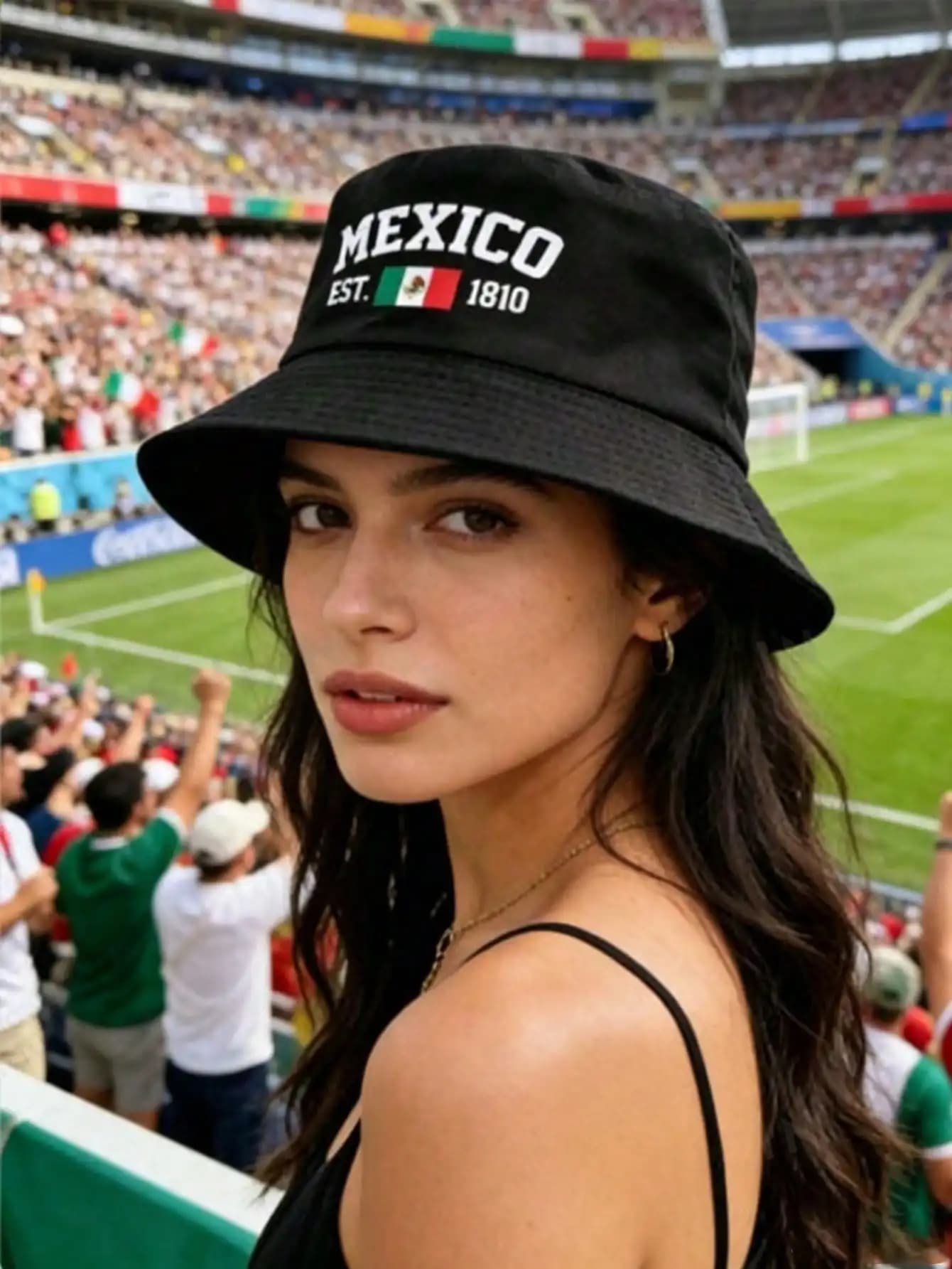 1pc Mexico Flag Bucket Hat Men Women Outdoor Sun Hat 2026 Double-Sided Sunscreen Hat,Holiday,Festival