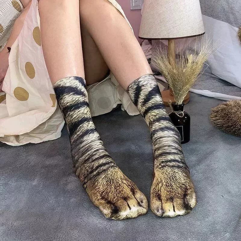 Calzini a forma di animale 3D con graziosi modelli e simulazione di stampa digitale divertenti calzini personalizzati per la casa
