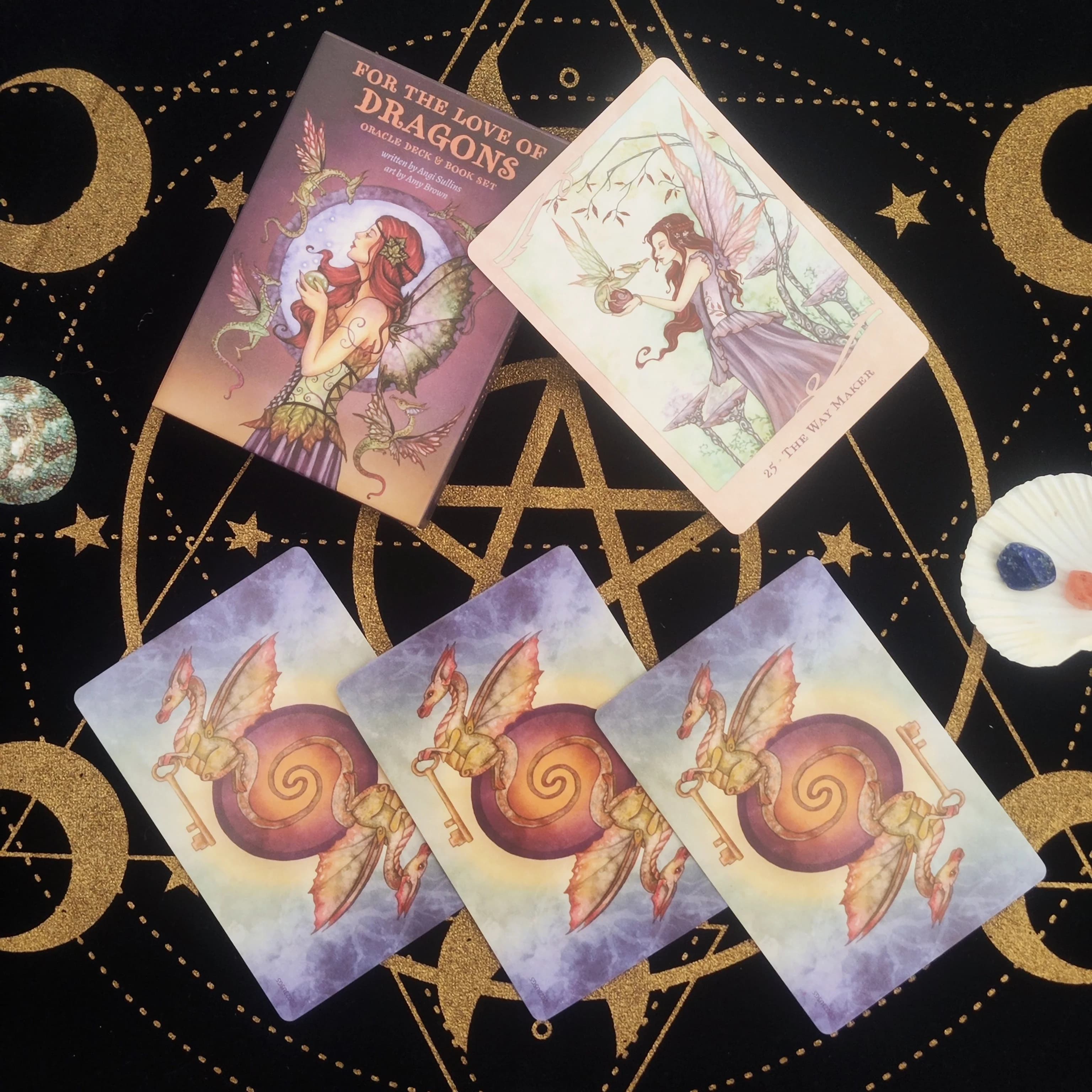 10.4*7.3cm For The Love of Dragons Oracle Deck 44 Pcs Cards