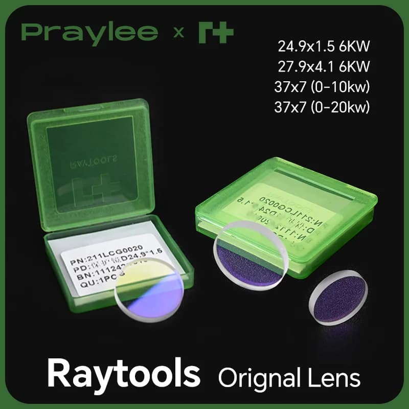 Lente protettiva laser a fibra originale Raytools 27.9x4.1 24.9x1.5 37x7 10kw 20kw Parti di macchine da taglio a fibra laser 1064nm