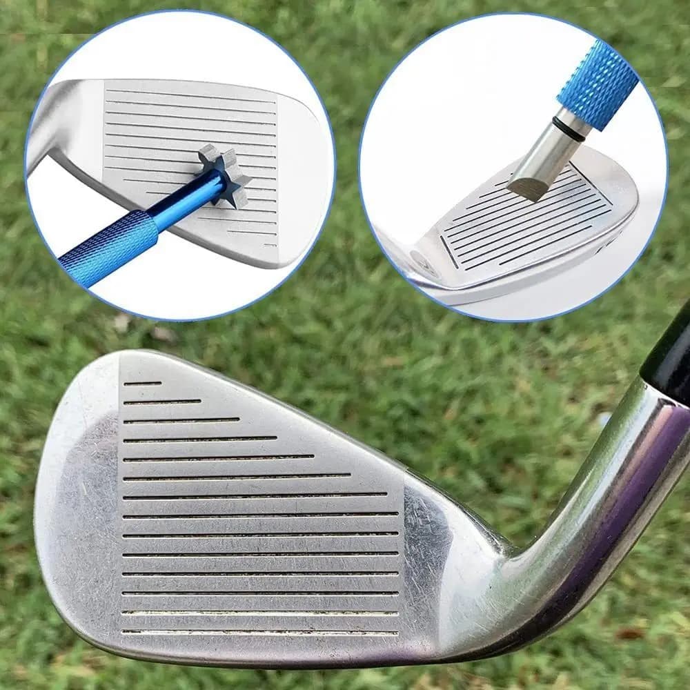 Aluminum Alloy Golf Club Head Cleaner Portable Colorful Golf Club Groove Cleaning Tool Enhances Ball Control Anti-slip
