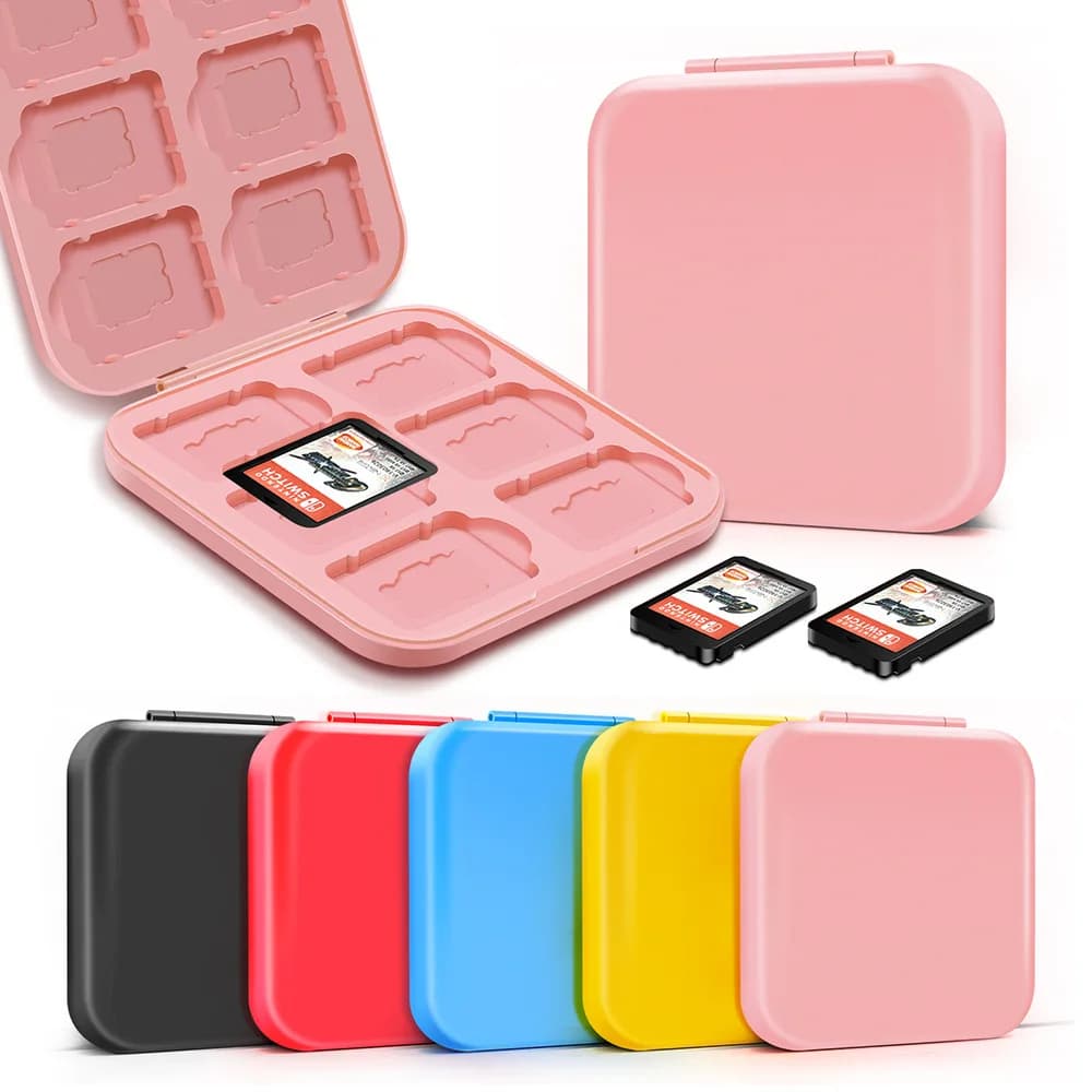 Custodia Protettiva per Schede di Gioco NS, Scatola Portaoggetti per Schede di Memoria SD Nintendo Switch, Custodia per Cartucce 12 in 1