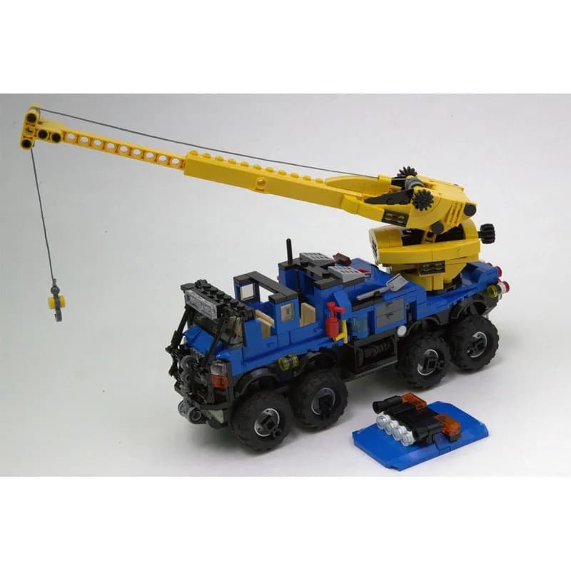 MOC-159086 Nuovo Modello di Camion Gru Miniatura, Set di Costruzioni con 730 Pezzi, Regalo Creativo per Bambini e Ragazzi, Giocattolo per Compleanno e Natale