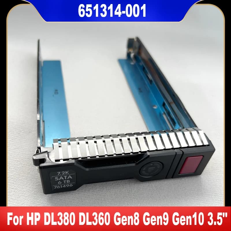 651314-001 originale per HP DL360 DL380 Gen8 Gen9 Gen10 G8 G9 G10 3.5 "LFF SAS SATA HDD disco vassoio Caddy di alta qualità