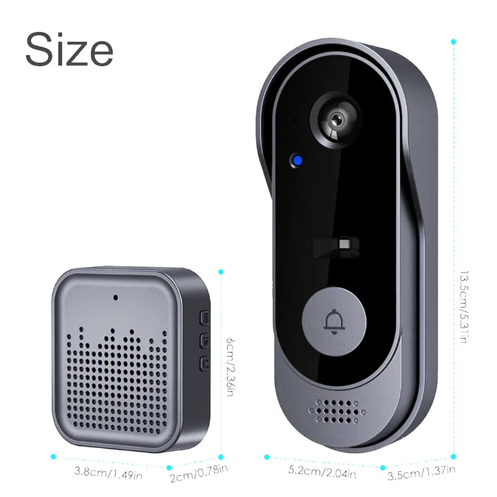 Tuya APP 170Degree Wide Angle Battery Power Low Comsunption WIFI Doorbell Visual Peephole Viewer Door Camera Video Door Phone