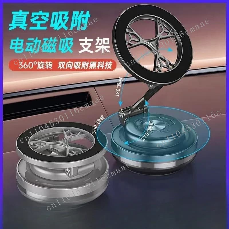 Supporto per cellulare da auto con ventosa, tipo a estrazione elettrica, magnetico, per console centrale.