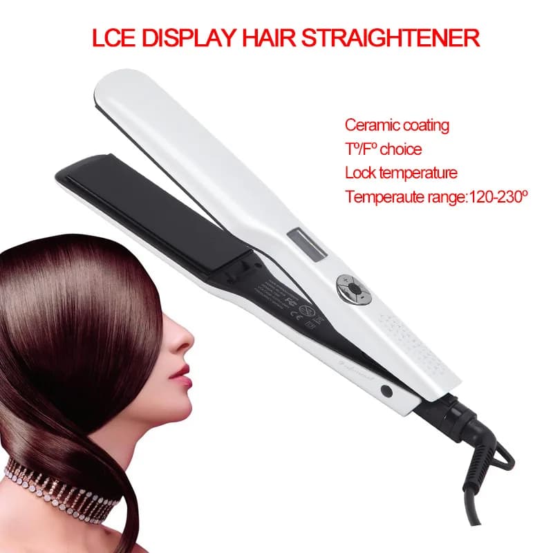 Tormaline ceramic hair plate LCD display quick heating hair plate adjustable temperature