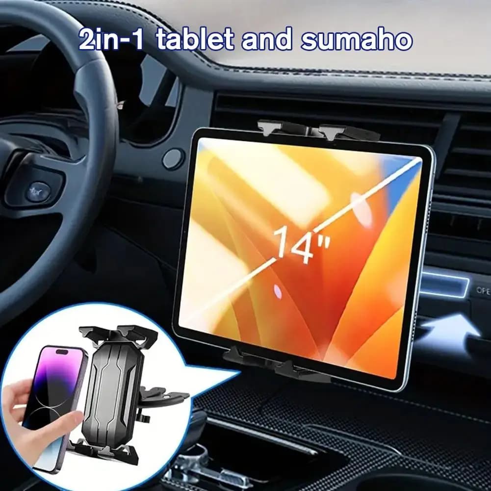 Supporto per telefono da auto per supporto per Slot per CD per auto supporto per Tablet in auto per supporto per iPad Air iPhone Samsung dispositivi da 4-12 pollici