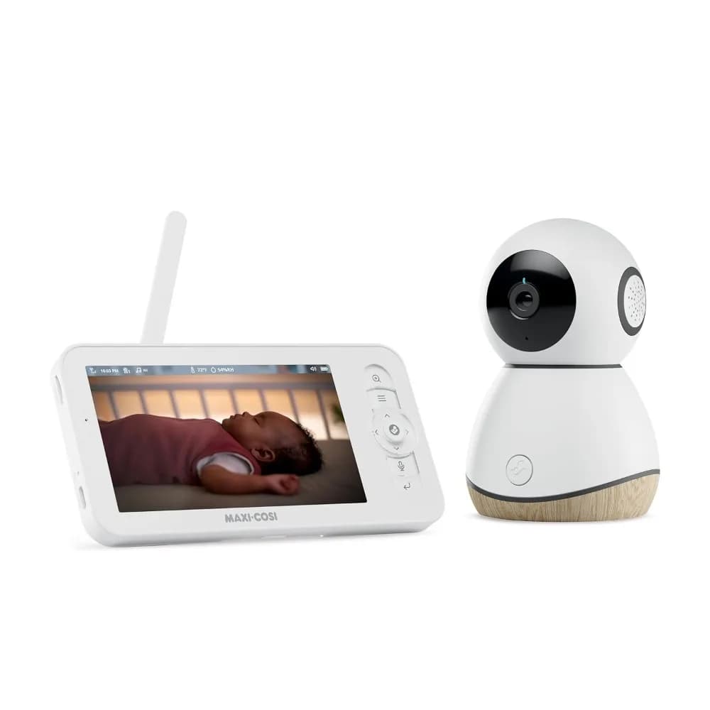 Baby monitor Maxi-Cosi See Pro 360 con CryAssist ™ Traduzione AI Cry, telecamera HD 2K con PTZ, soluzione genitore sicura non Wi-Fi da 5 pollici