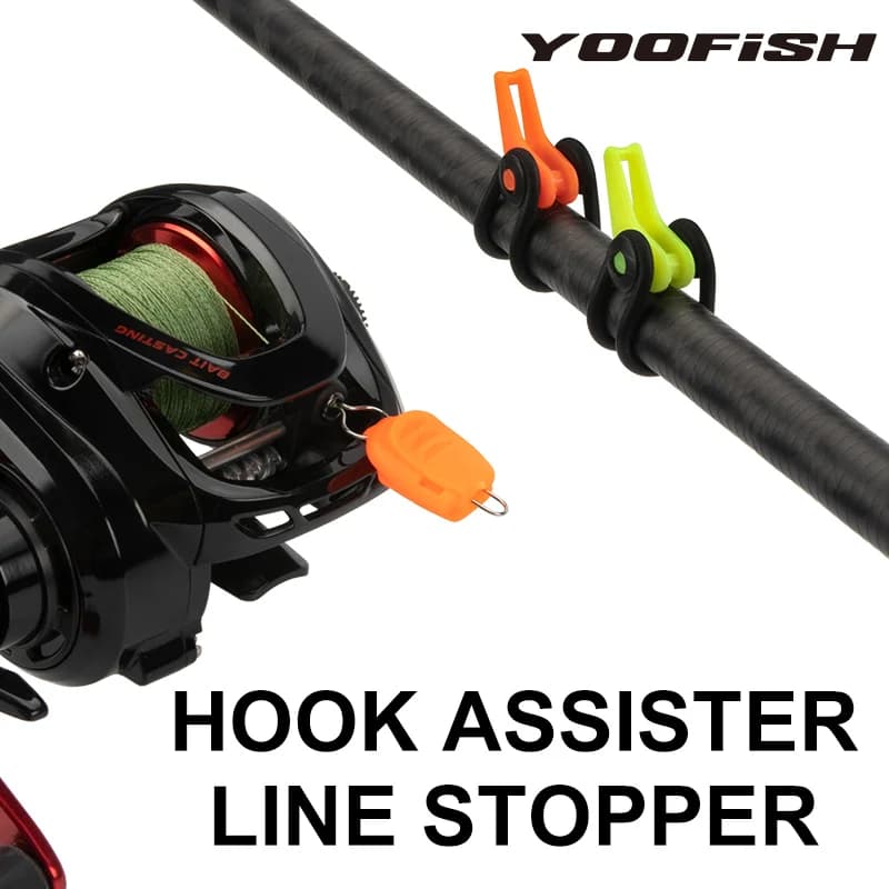 YOOFISH Accessori per la pesca Supporto per gancio Keeper Jig Ganci Sicuro Mantenere la canna da pesca Lancio sicuro Lenza da pesca Mulinello Fermacorda e ganci