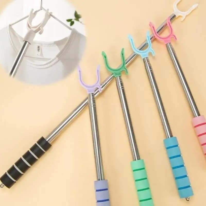 Adjustable Length Non-Slip Hanging Clothes Hanger For Closet Laundry Hanging Tool Telescopic Clothes Pole Retractable