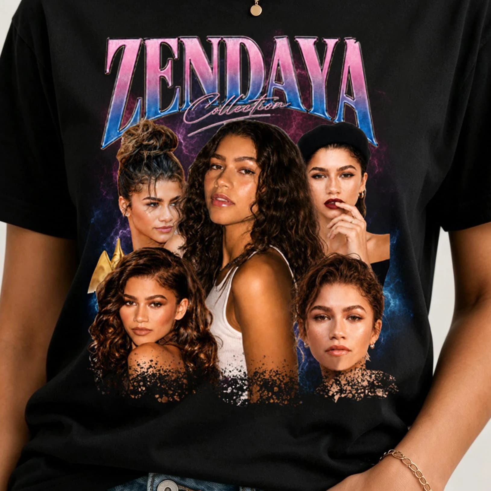 Zendaya Pop Culture Graphic Tee Cotton Mens Womens T-Shirt Vintage Streetwear