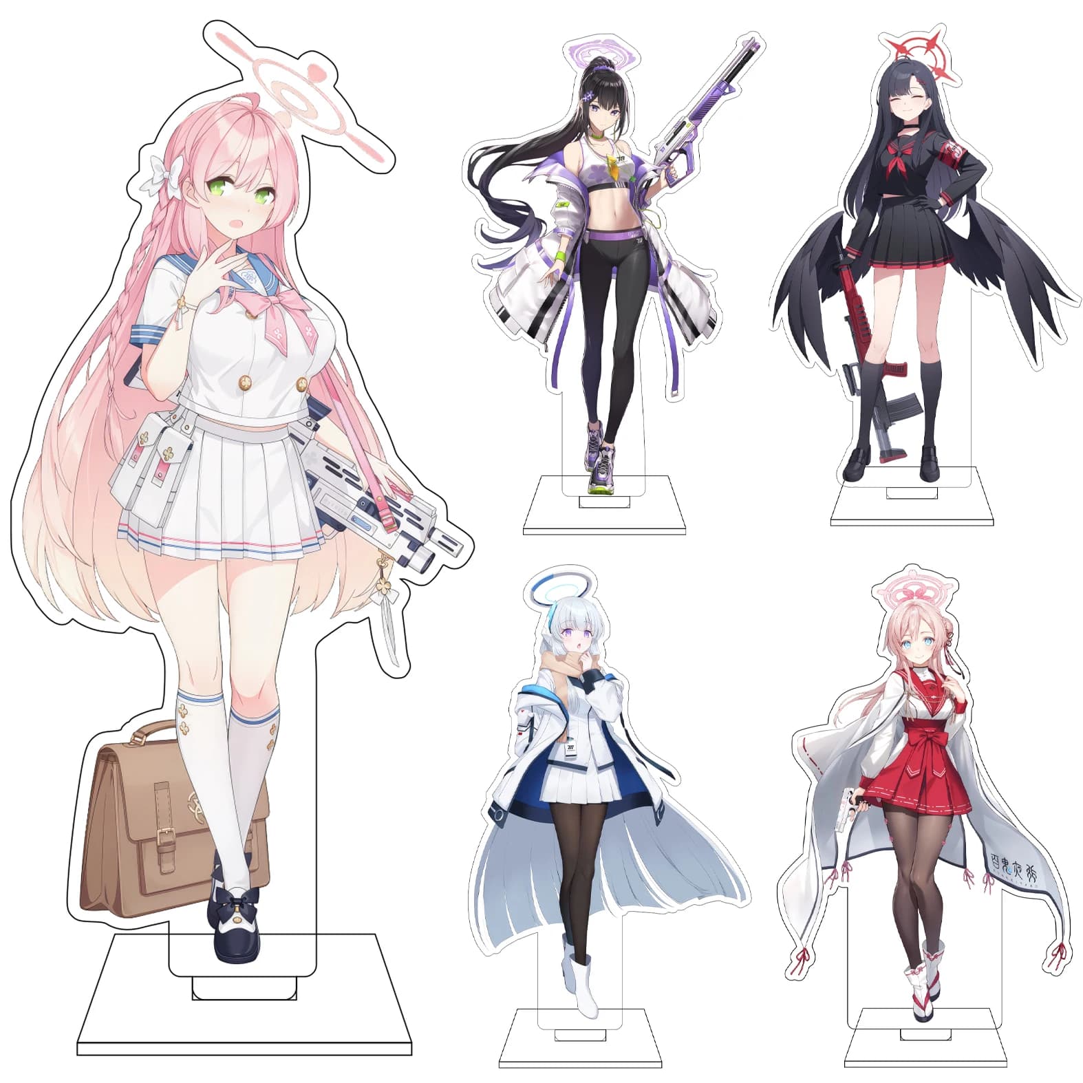 Statuetta in Acrilico da 16CM Anime Blue Archive, Cosplay Rikuhachima Aru Asagi, Mutsuki, Kurodate Haruna, Ornamenti e Regali