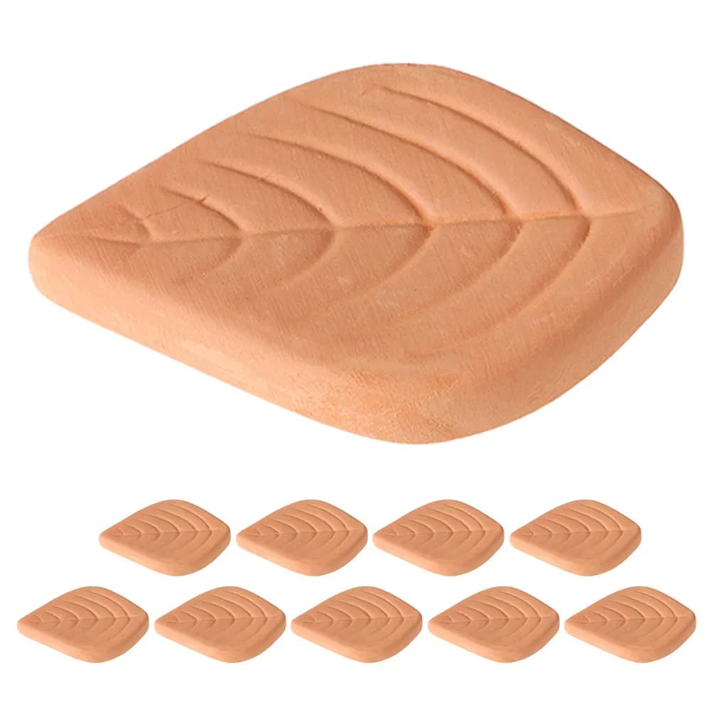 10 Pezzi Dischi Ammorbidenti in Terracotta per Zucchero di Canna, Contenitore per Alimenti, Tamponi Ammorbidenti per Biscotti e Frutta Secca