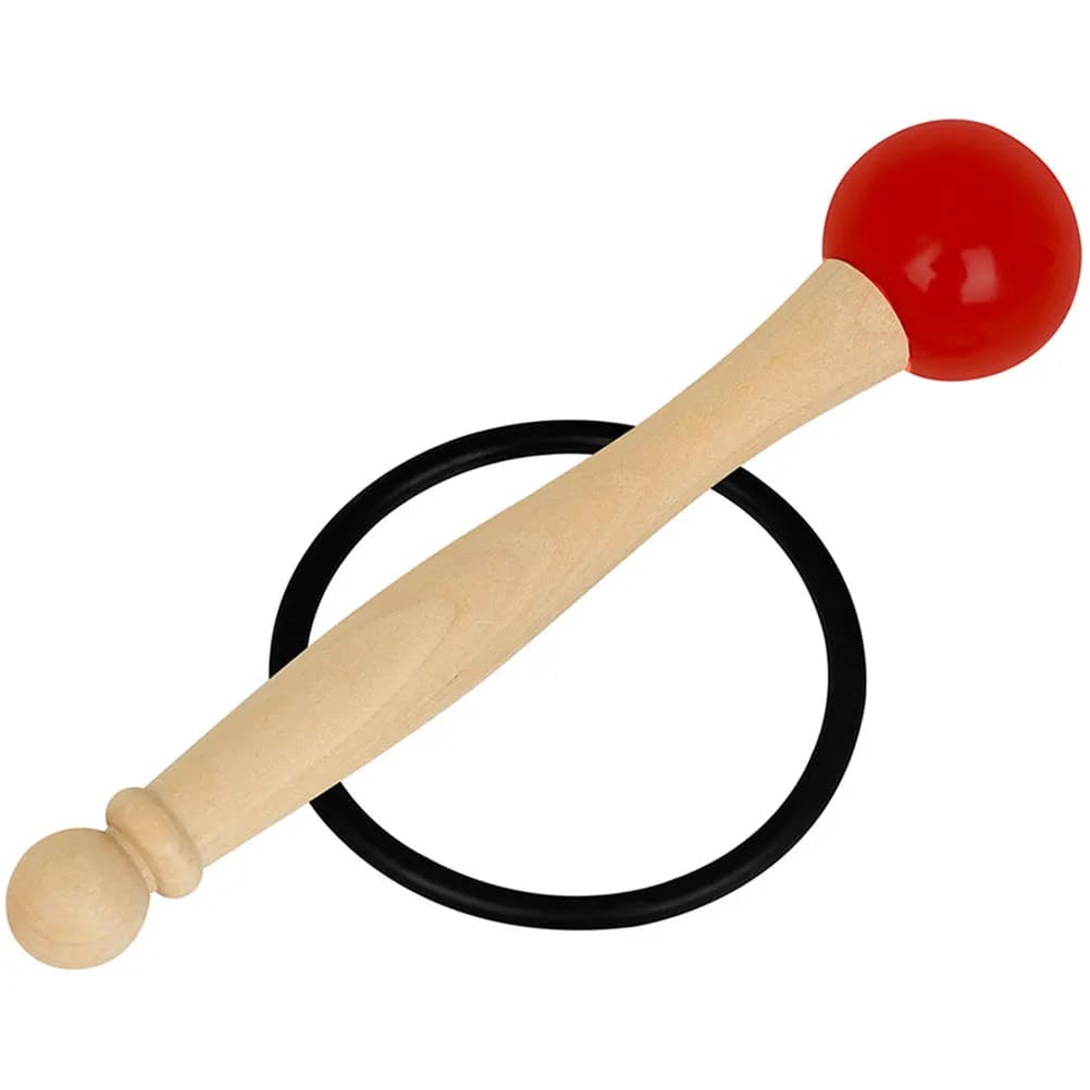 1Set Crystal Singing Bowl Mallet Rubber Head Wooden Handle Designed for Sound Bowl Sticks Professional Lightweight and Portable