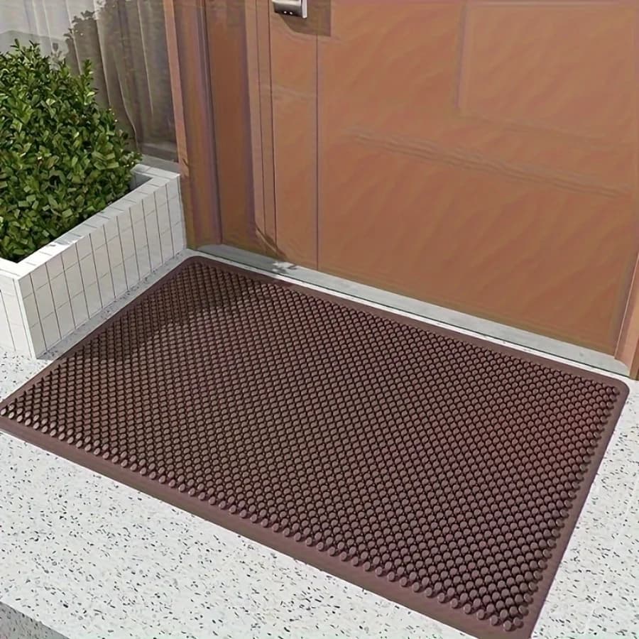 Zerbino 1PC 30x17 ", tappetino d'ingresso impermeabile antiscivolo resistente, tappetino per porta d'ingresso raschietto in silicone, scarpa resistente a basso profilo