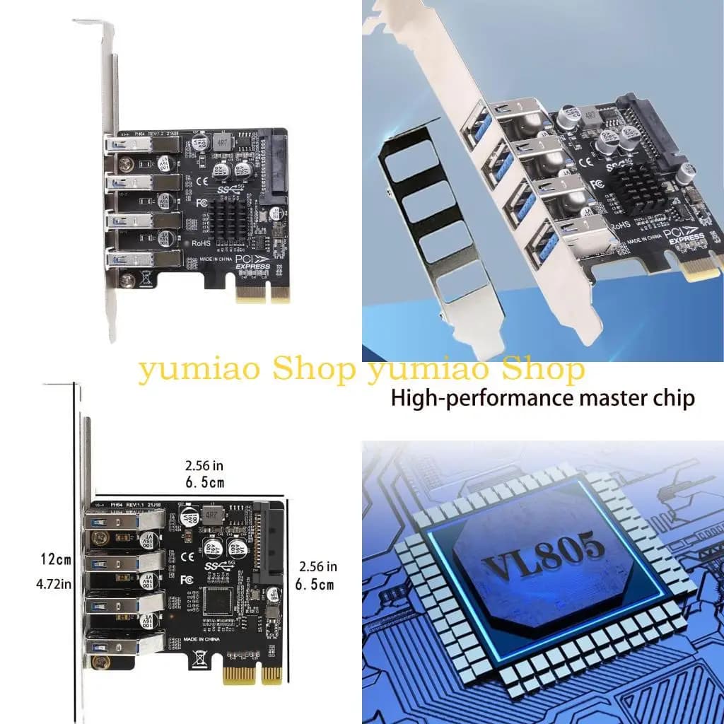 587b PCI expansion adapter for 4 USB ports to 5 Gbps