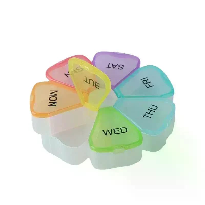 Travel Tablet Organiser With 7 Large Compartments For Vitamins Supplements Medication Portable