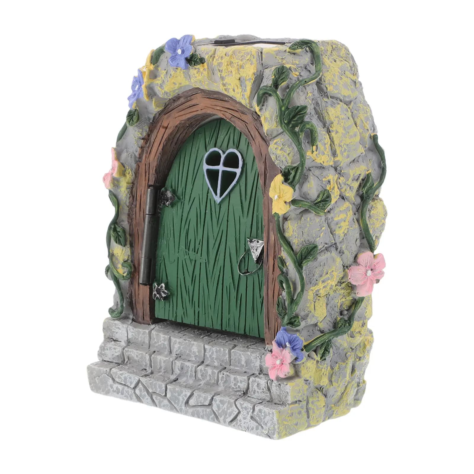 Statua Porta da Giardino in Resina, Decorazione Creativa in Miniatura per Esterni, Resistente alle Intemperie, Luminosa di Notte per Giardino Bonsai