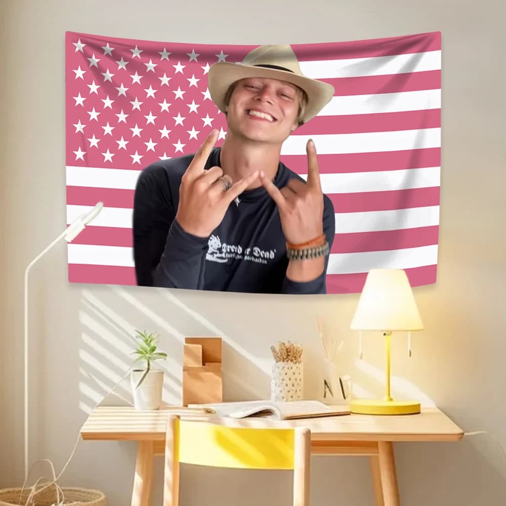JJ Outerbanks Tapestry Maybank American Flag Aesthetic Home Decoration Wall Hanging Bedroom Dorm Background Banner Room Decor