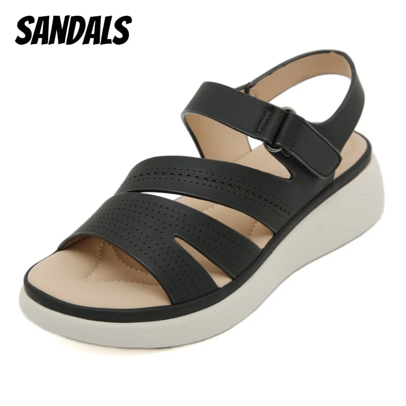 Nuovi sandali estivi con plateau da donna, scarpe casual da donna leggere e antiscivolo, sandali comodi con suola morbida e cinturino in velcro sportivo alla moda