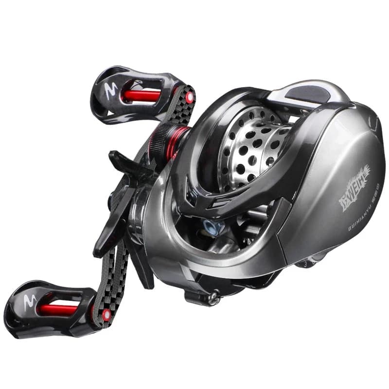 WEIHE Carbon Body Baitcasting Fishing Reel Light Weight Pesca Fishing Wheel with 2 Spools Magnetic Brake System Fishing Reels