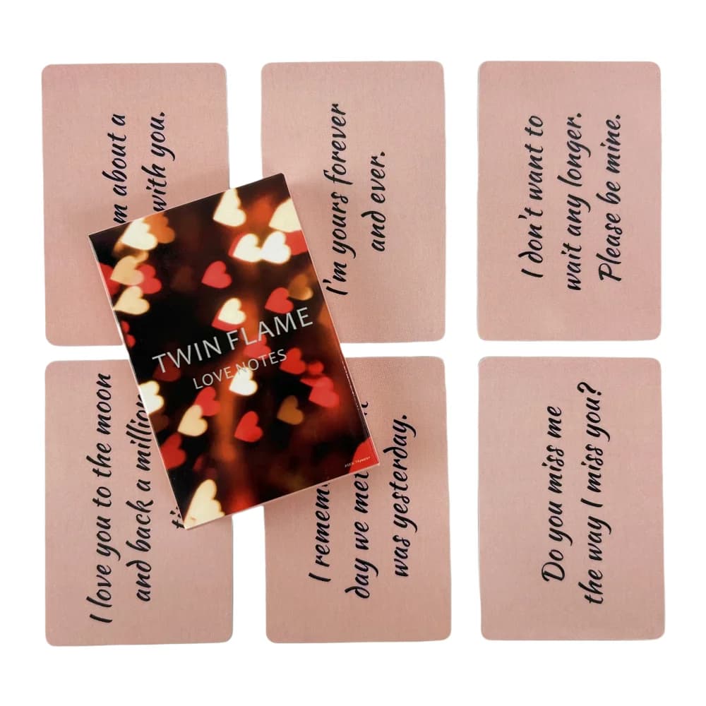 Carte Oracle Twin Flame Love Notes, un mazzo di tarocchi da 45 carte con messaggi per lettura d'amore, anima gemella per donne e ragazze, bellissimo colore rosa.