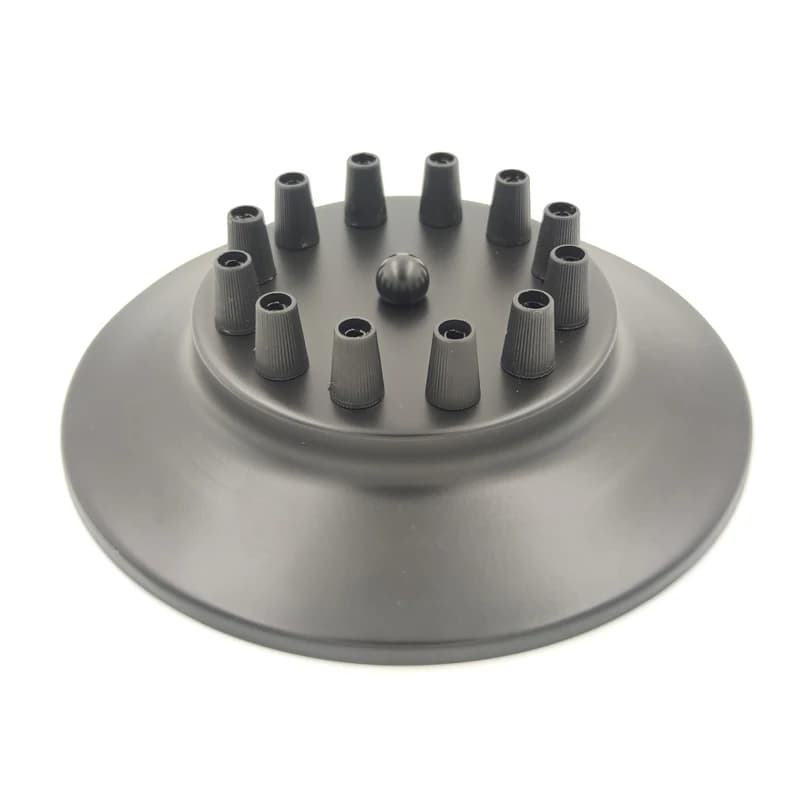Piastra da soffitto vintage rotonda 20 cm 3/6/14 fori illuminazione per lampada a sospensione fai da te + filo di blocco nero 8 basi per lampada frontale